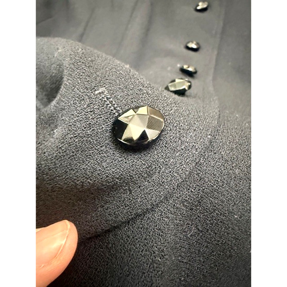 ESCADA Womens Black Jacket Blazer NEW Wool RUFFLES DOUBLURE VINTAGE Size 42 - Picture 8 of 11